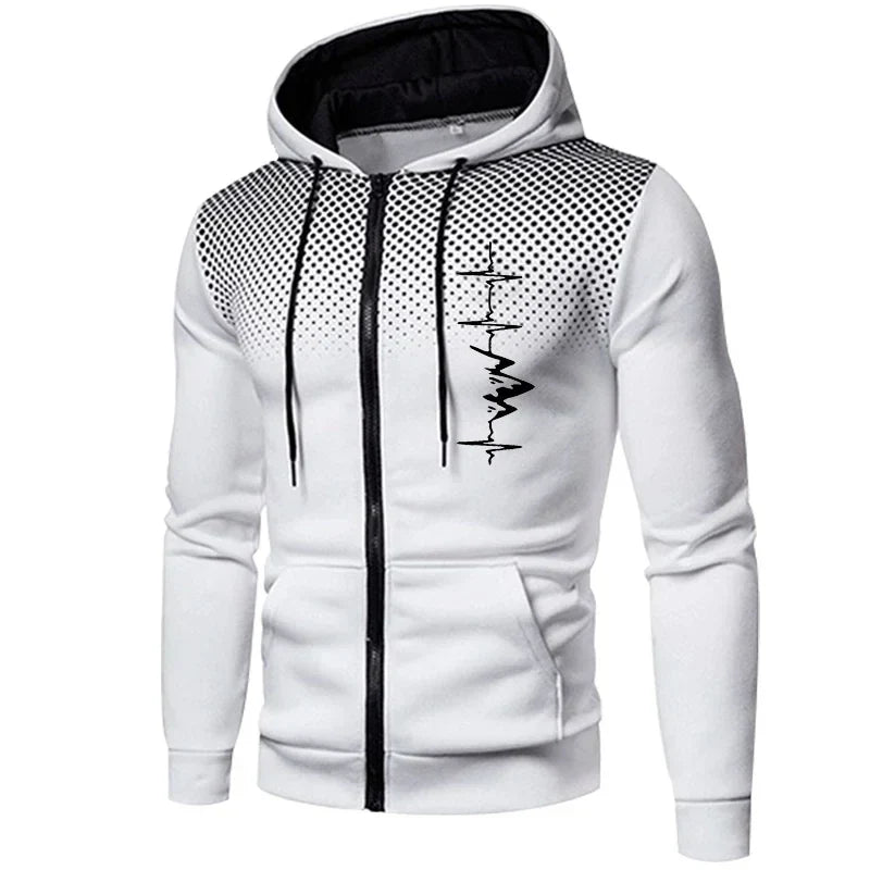 Men's Hooded Sports Set (Zip-up Hoodie and Pants)